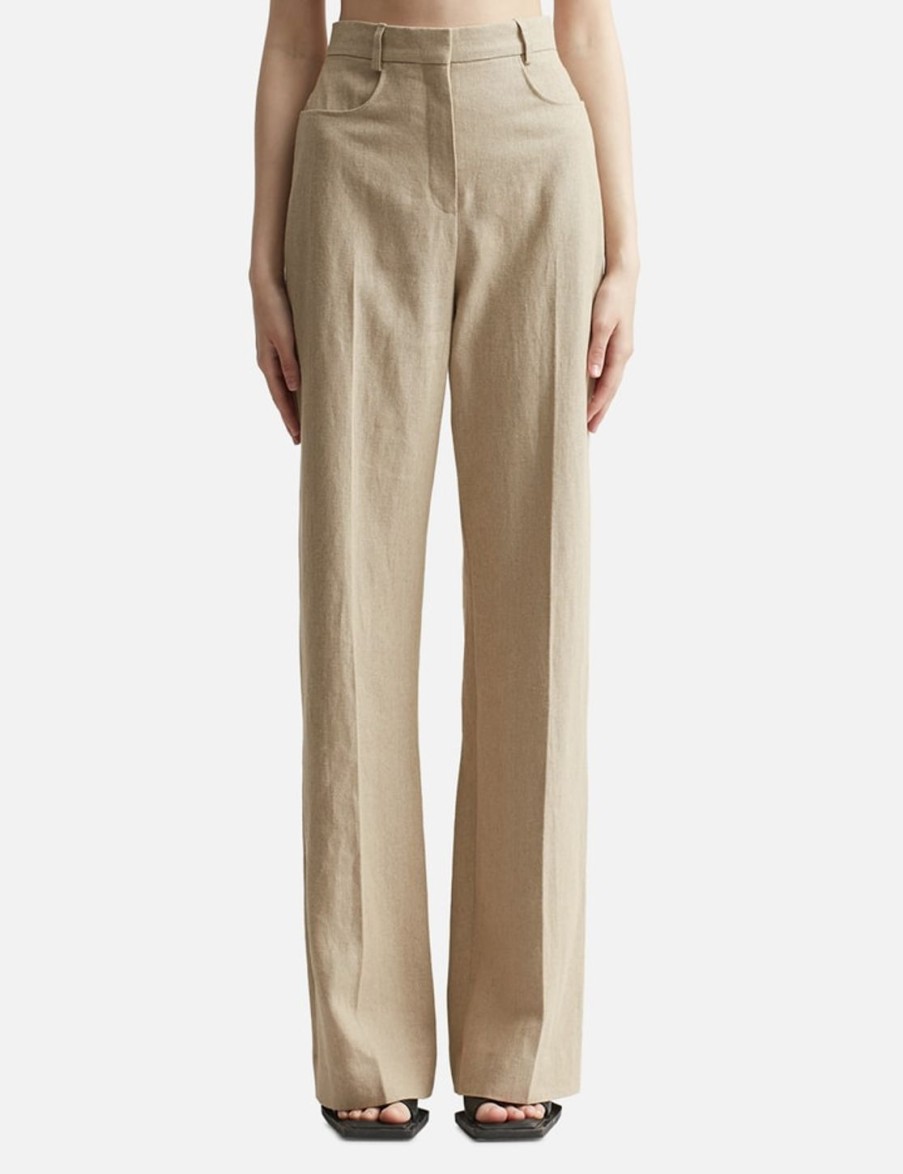 Women Jacquemus Pants | Le Pantalon Sauge Beige