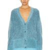 Women Stella McCartney Sweaters & Knits | Fluffy Knit Cardigan Bright Blue