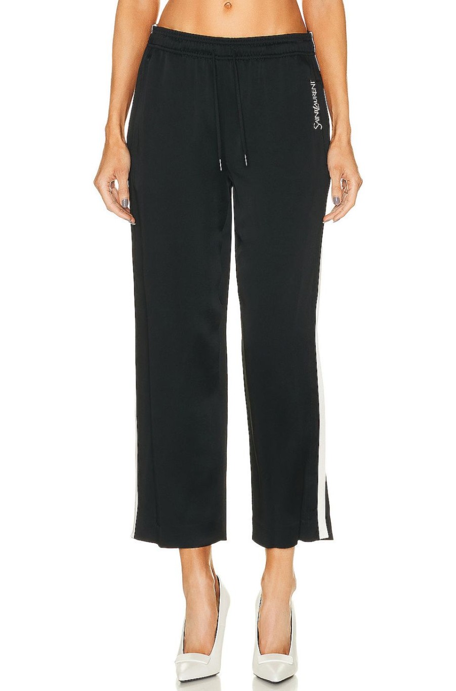 Women Saint Laurent Pants | Athletic Jogging Pant Noir