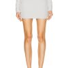 Women ALAÏA Skirts | Mini Skirt Gris Perle