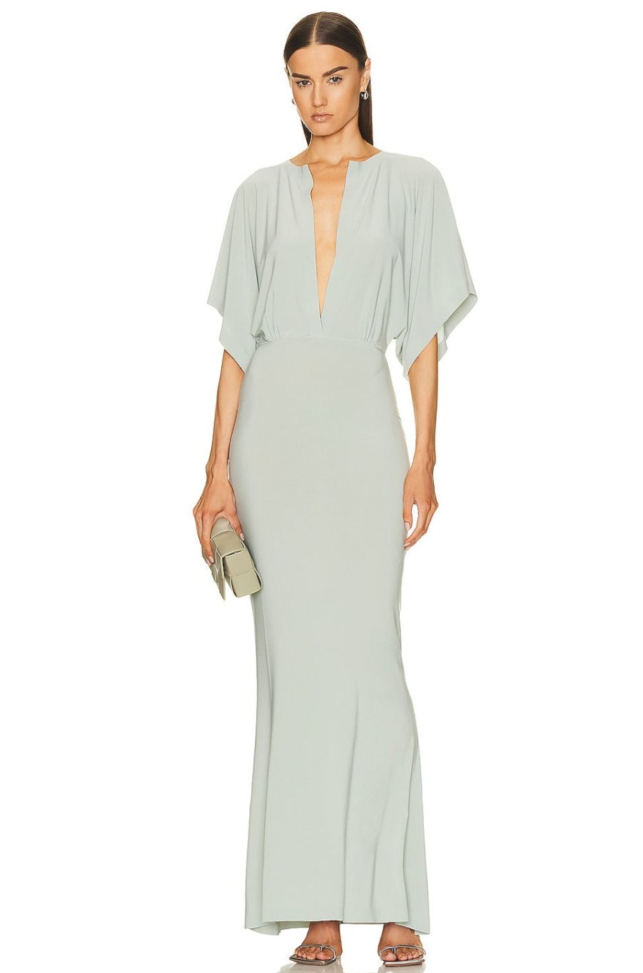 Women Norma Kamali Dresses | Obie Gown Dried Sage