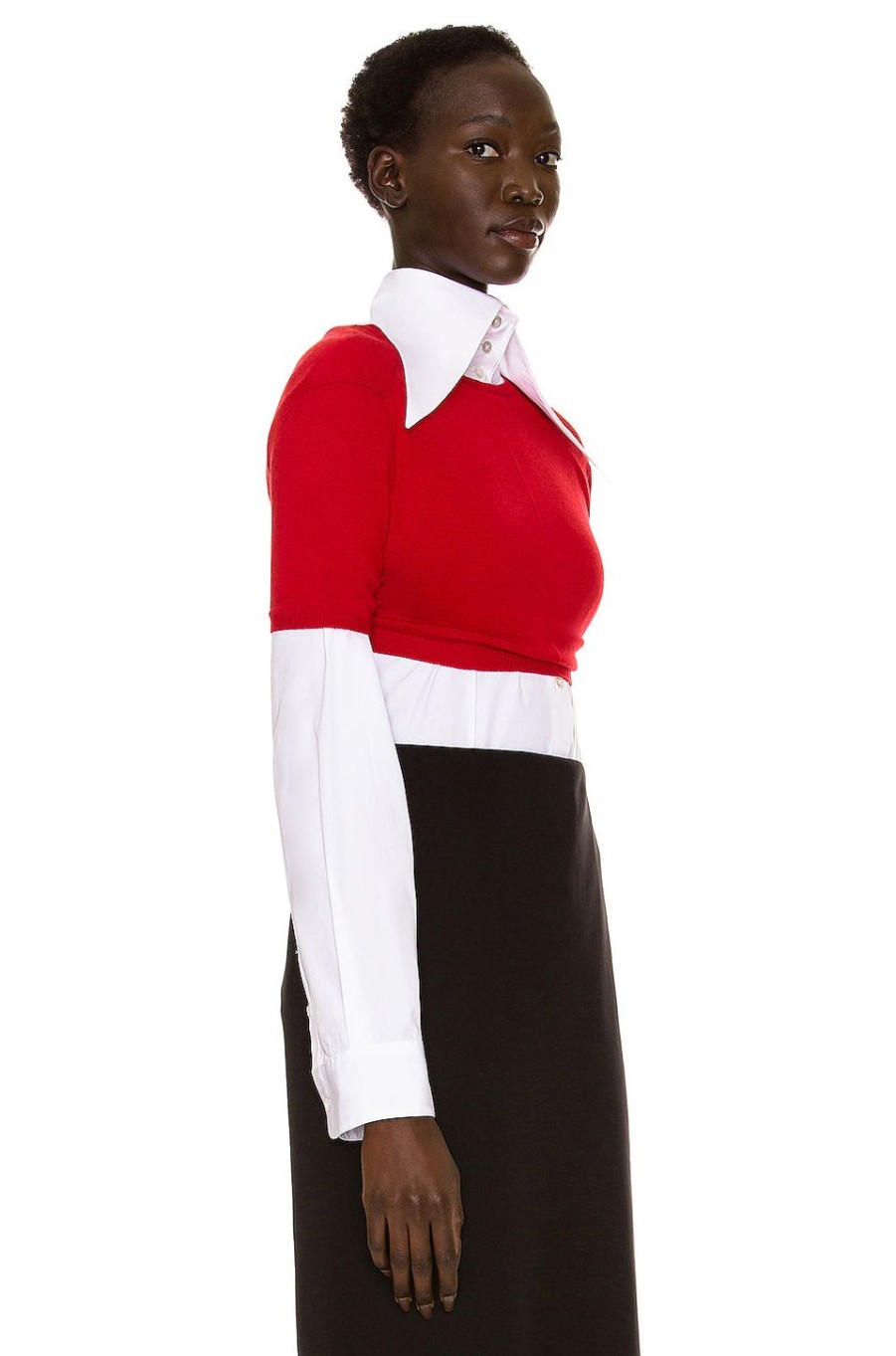 Women The Row Sweaters & Knits | Vic Top Crimson Red