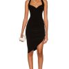 Women Norma Kamali Dresses | Cayla Side Drape Dress Black