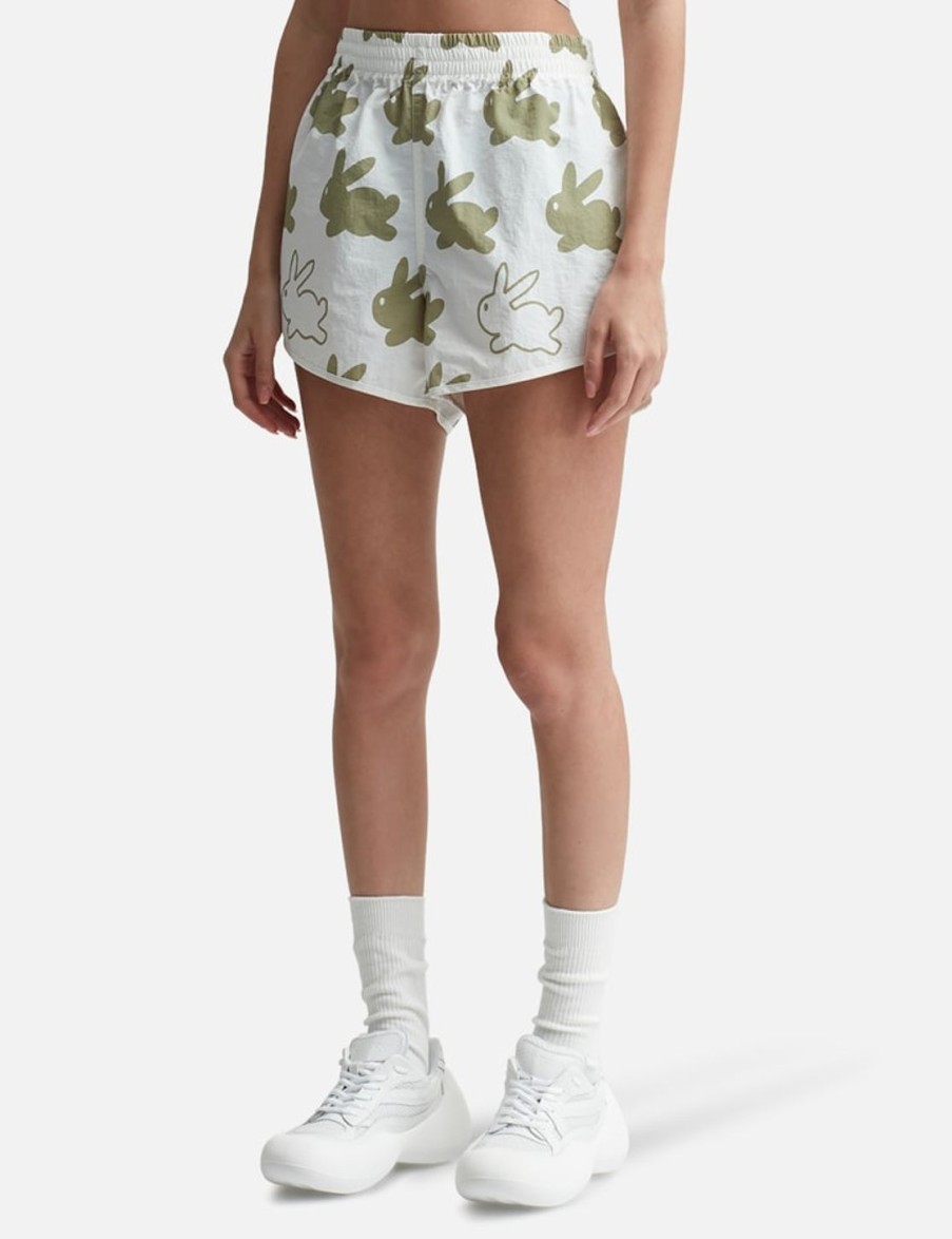 Women JW Anderson Shorts | All Over Bunny Running Shorts Multicolor