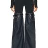 Women Coperni Pants | Hybrid Denim Flare Trousers Black & Dark Navy