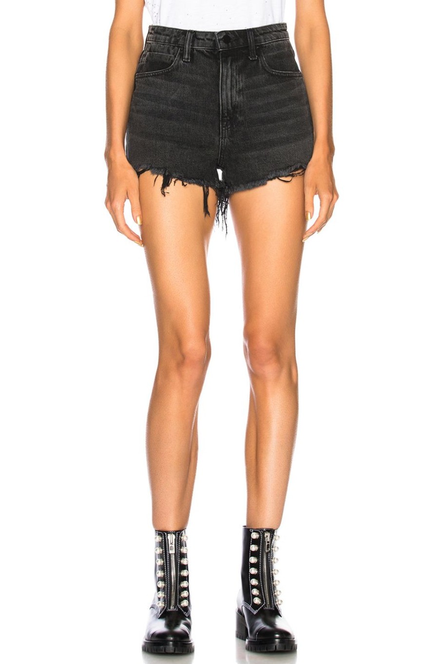 Women Alexander Wang Shorts | Bite Short Grey Aged