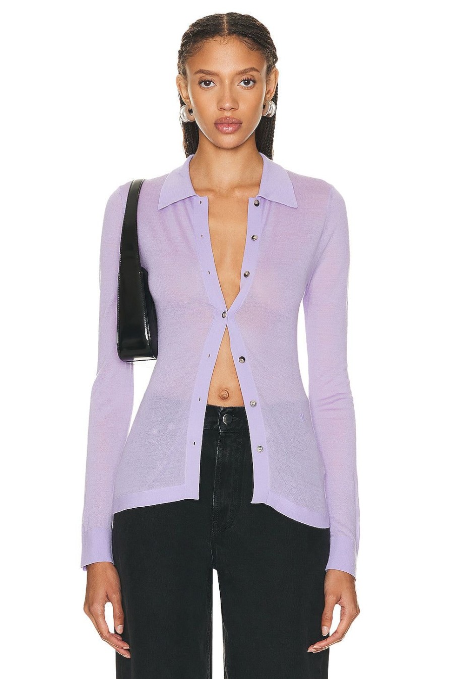 Women Nanushka Sweaters & Knits | Thalia Cardigan Lilac