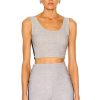 Women WARDROBE.NYC Tops | For Fwrd Crop Top Grey Marl & Black