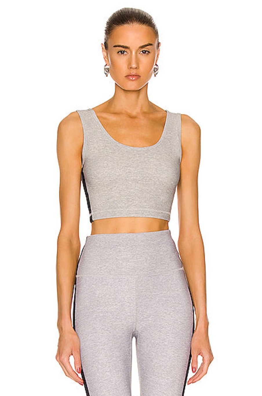 Women WARDROBE.NYC Tops | For Fwrd Crop Top Grey Marl & Black