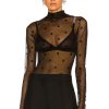 Women Givenchy Tops | 4G Jacquard Bodysuit Black