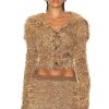 Women Acne Studios Sweaters & Knits | Fuzzy Cardigan Camel Brown