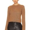 Women Enza Costa Sweaters & Knits | Pure Cashmere Crewneck Sweater Amber