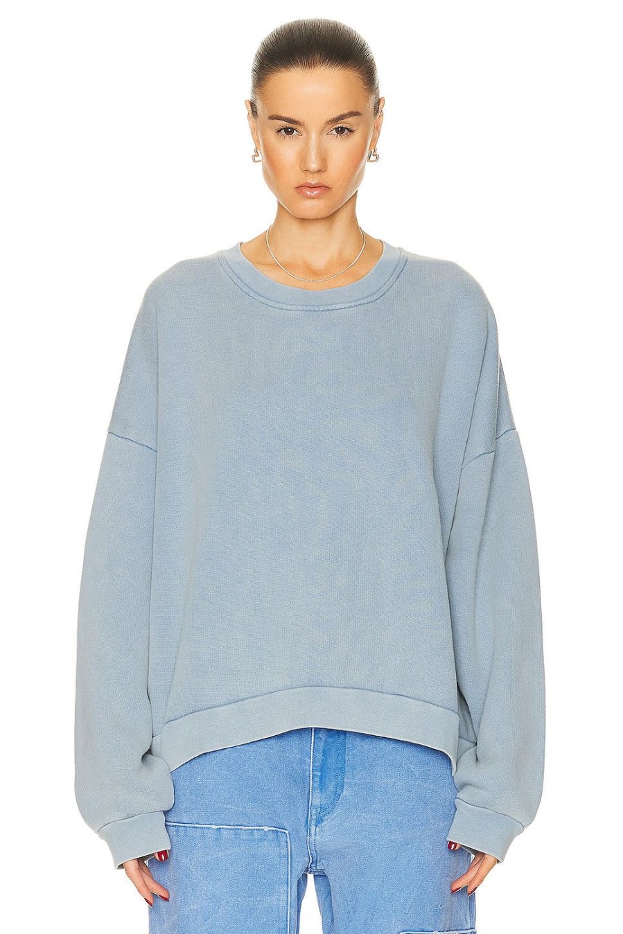 Women Acne Studios Sweaters & Knits | Sweatshirt Old Blue