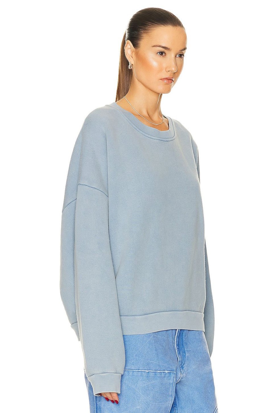 Women Acne Studios Sweaters & Knits | Sweatshirt Old Blue