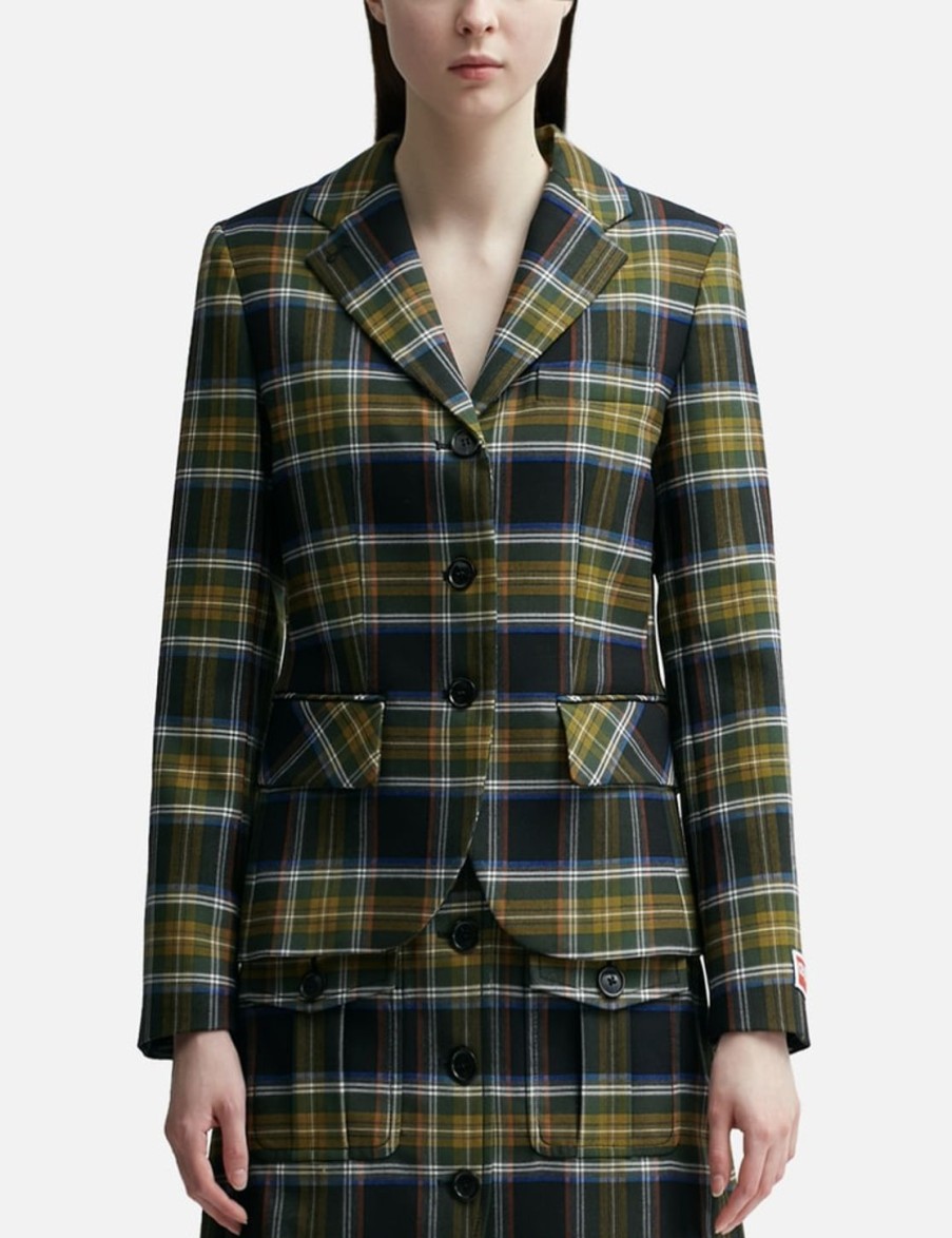 Women Kenzo Jackets & Coats | Fitted Blazer Green