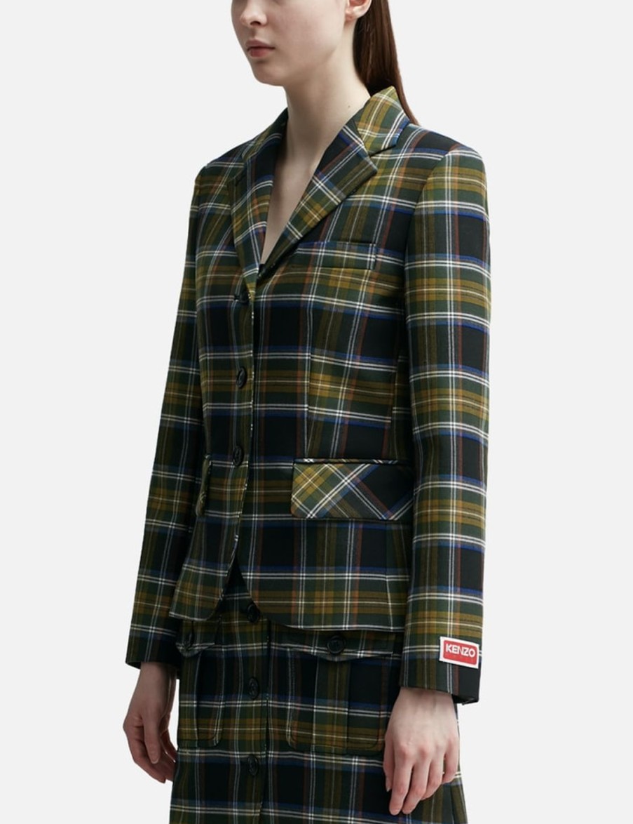 Women Kenzo Jackets & Coats | Fitted Blazer Green