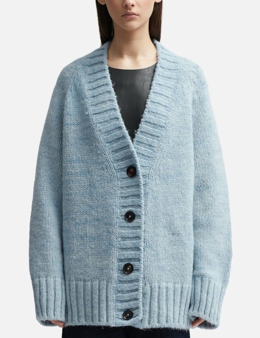 Women Maison Margiela Sweaters & Knits | Botanical Dye Cardigan Blue