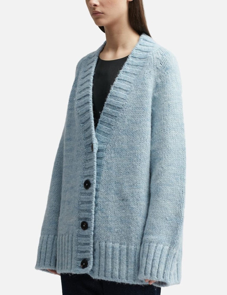 Women Maison Margiela Sweaters & Knits | Botanical Dye Cardigan Blue