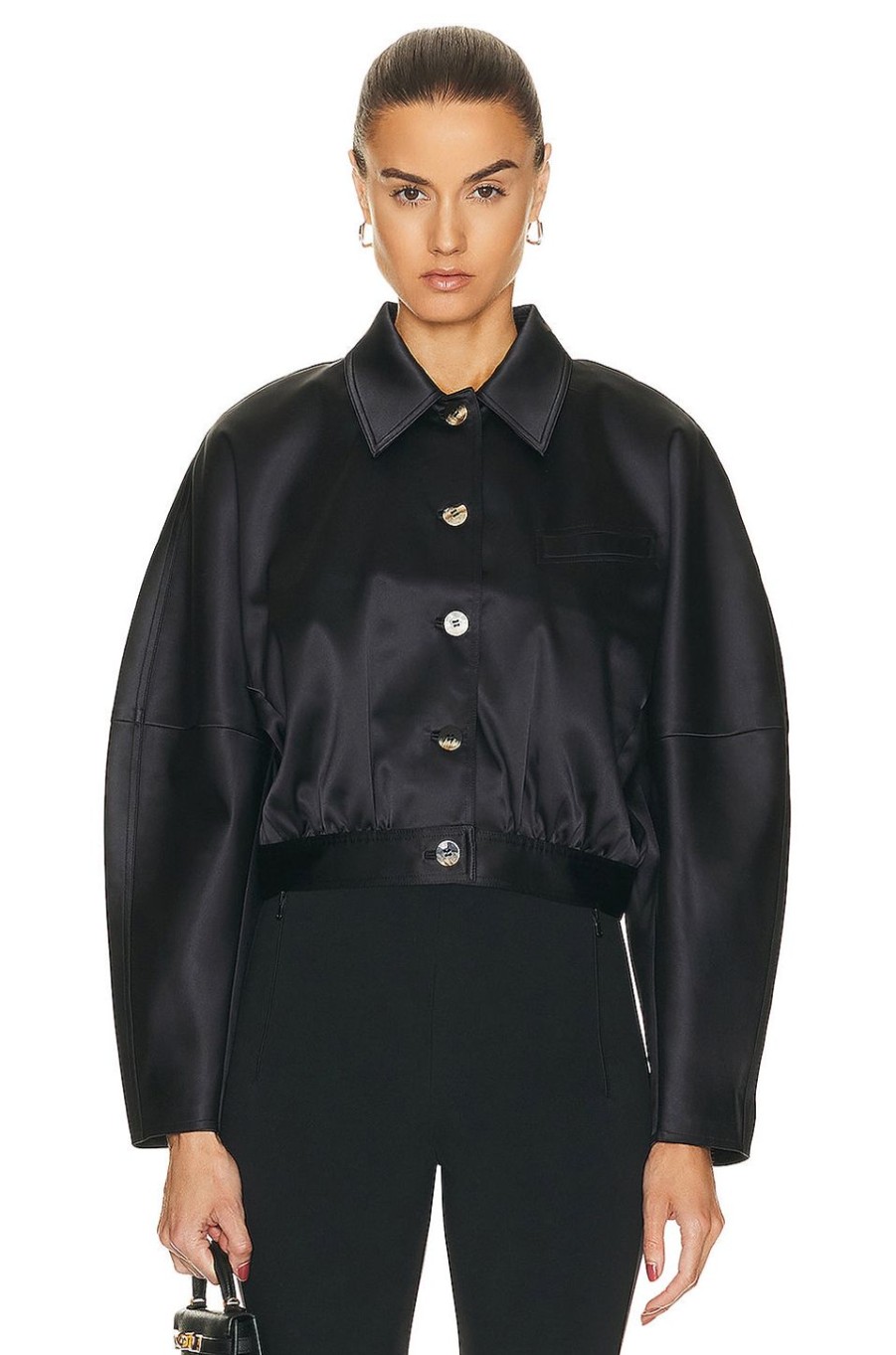 Women Ganni Jackets & Coats | Short Jacket Black