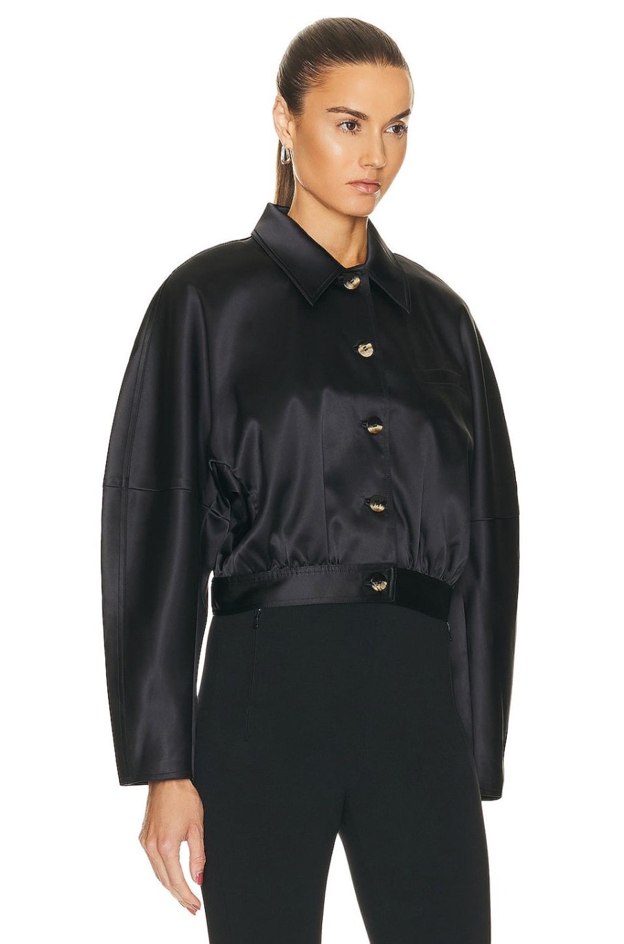 Women Ganni Jackets & Coats | Short Jacket Black