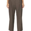 Women Toteme Pants | Double Pleated Cropped Trouser Ash