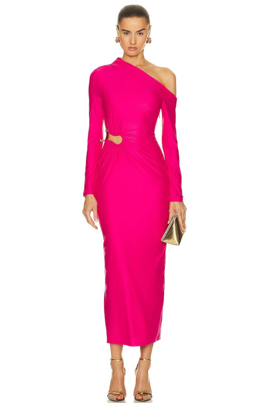 Women self-portrait Dresses | Jersey Cut Out Maxi Dress Pink