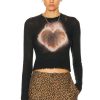 Women R13 Sweaters & Knits | Flaming Heart Baby Crewneck Flaming Heart On Black