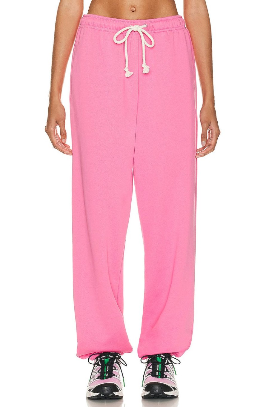 Women Acne Studios Pants | Drawstring Sweatpant Bright Pink