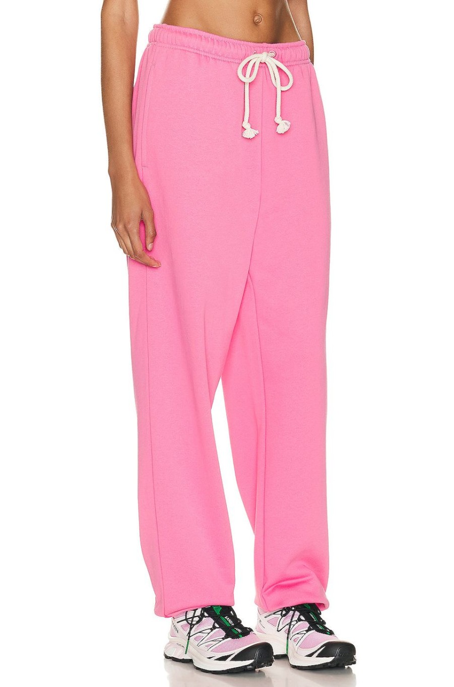 Women Acne Studios Pants | Drawstring Sweatpant Bright Pink