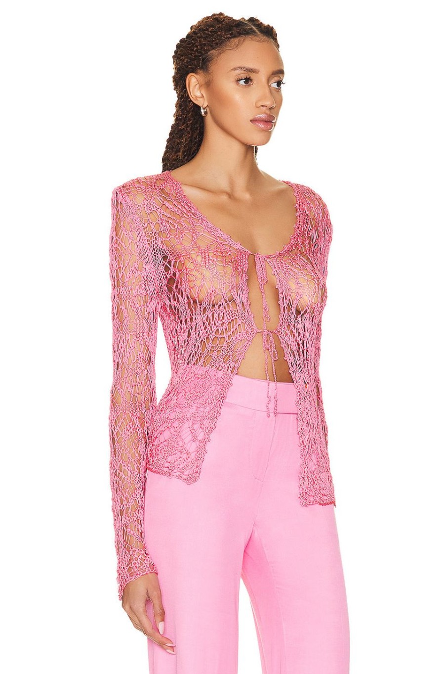 Women TOM FORD Sweaters & Knits | Lace Cardigan Rose Bloom