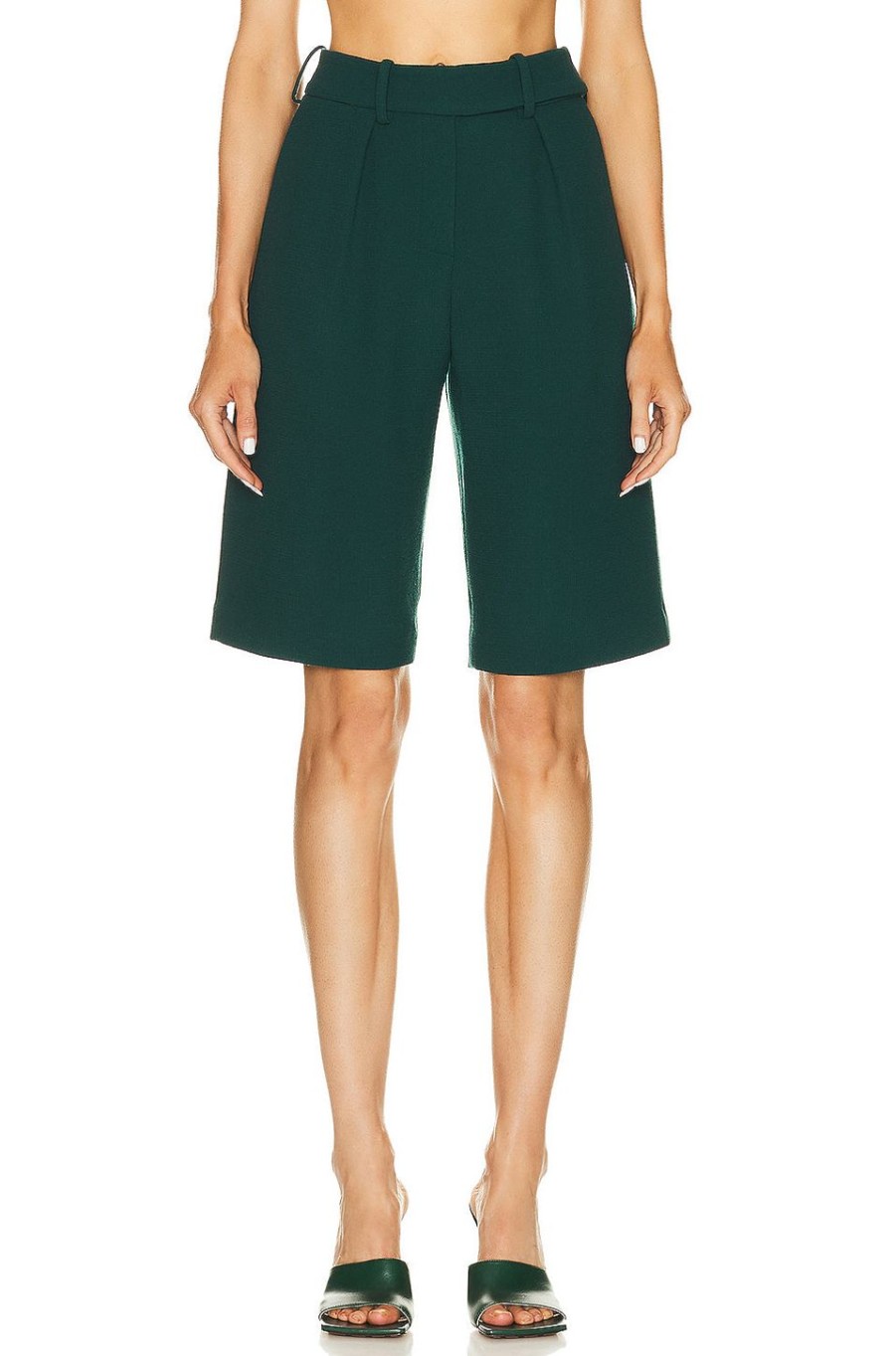 Women Alexandre Vauthier Shorts | Bermuda Short Cypress Green