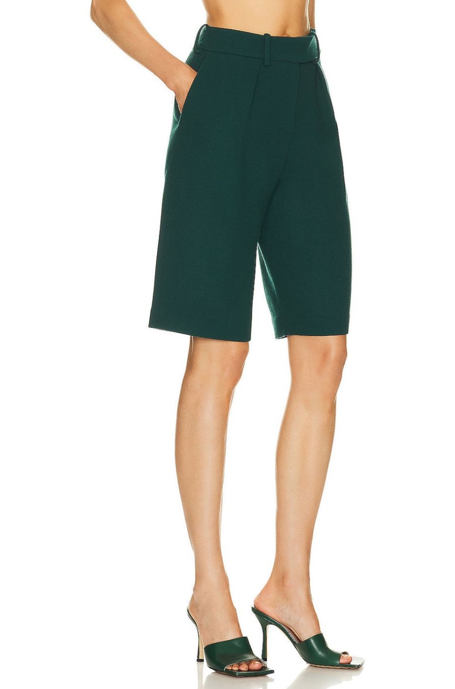 Women Alexandre Vauthier Shorts | Bermuda Short Cypress Green