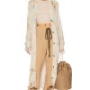 Women R13 Sweaters & Knits | Distressed Long Cardigan Floral On Khaki