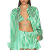 Women SER.O.YA Tops | Zucker Shirt Kelly Green Stripe