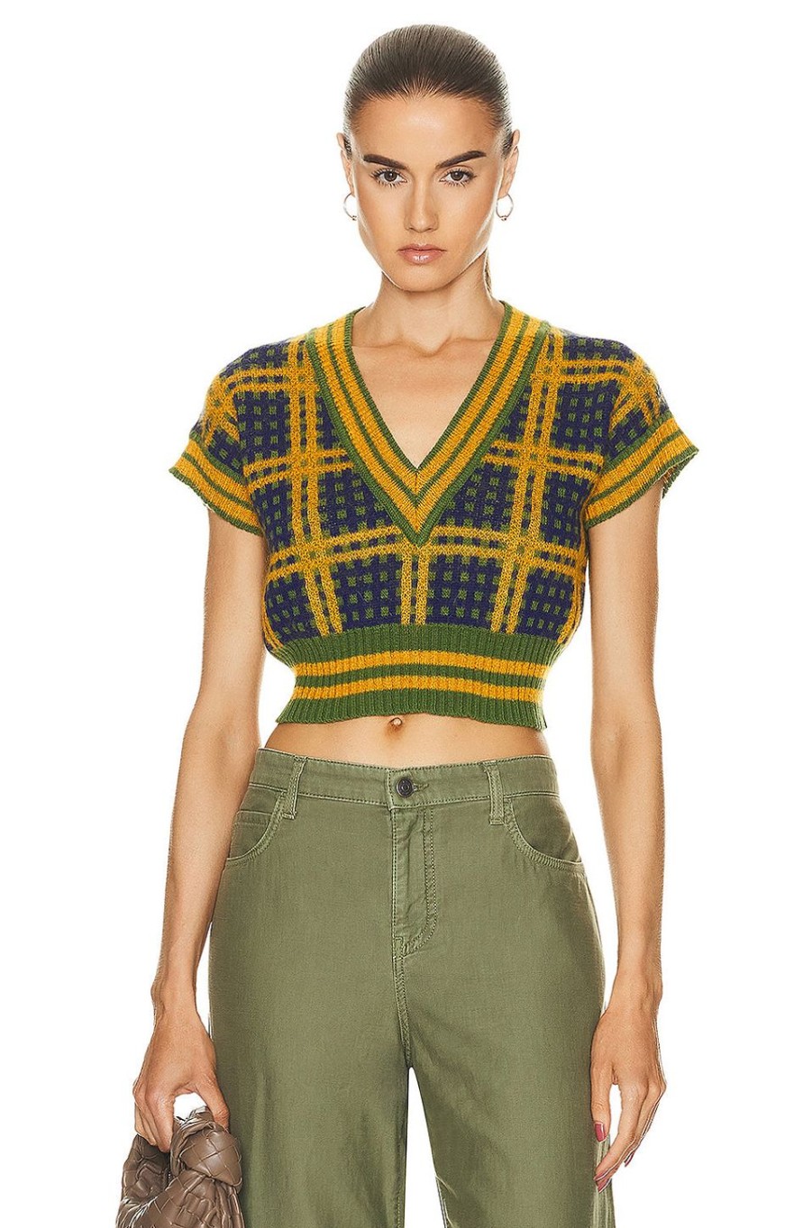 Women Marni Sweaters & Knits | V-Neck Sweater Lawngreen