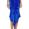 Women Alex Perry Skirts | Gunner Ruched Skirt Bluebell