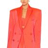 Women Alex Perry Jackets & Coats | Wells Boyfriend Double Breasted Blazer Coral