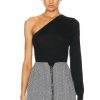 Women TOM FORD Tops | Cashmere Silk One Shoulder Top Black