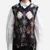 Women Maison Margiela Jackets & Coats | Cut-Out Knit Tank Multicolor