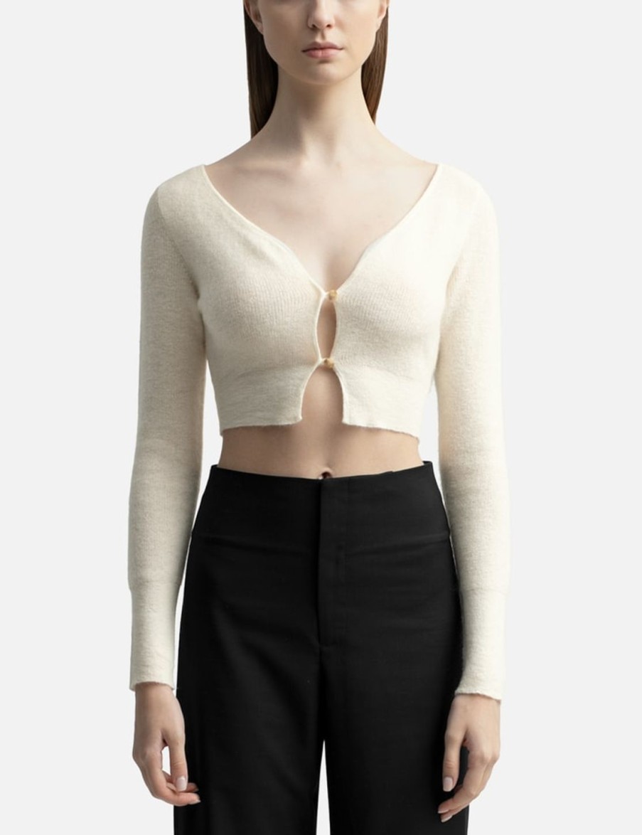 Women Jacquemus Sweaters & Knits | Alzo Cardigan White