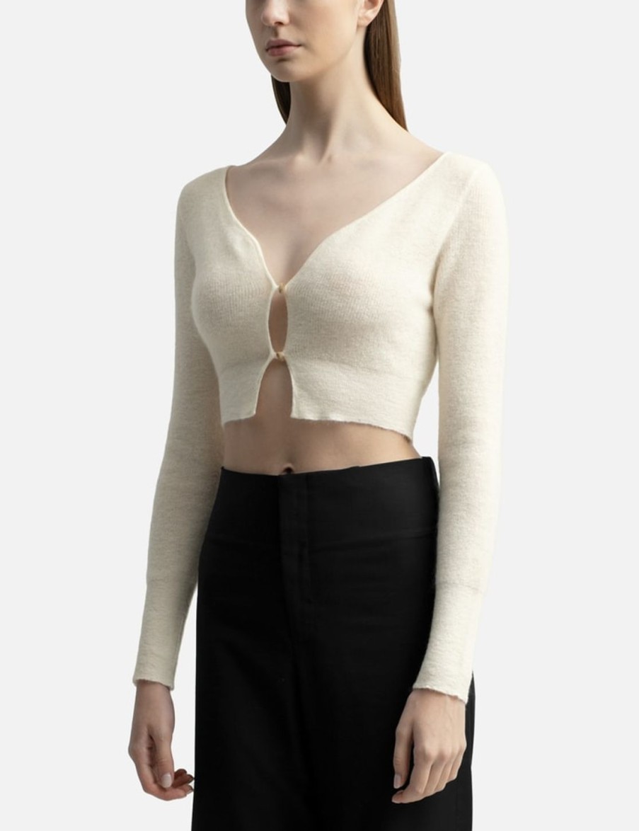 Women Jacquemus Sweaters & Knits | Alzo Cardigan White