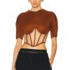 Women RTA Tops | Corset Top Cognac