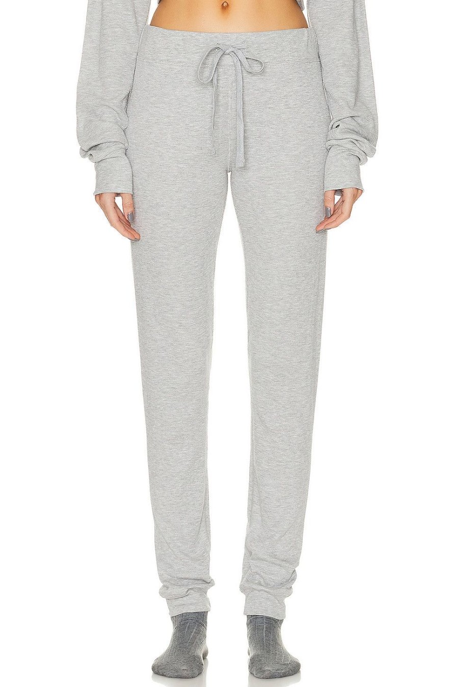 Women Eterne Pants | Thermal Drawstring Pant Heather Grey