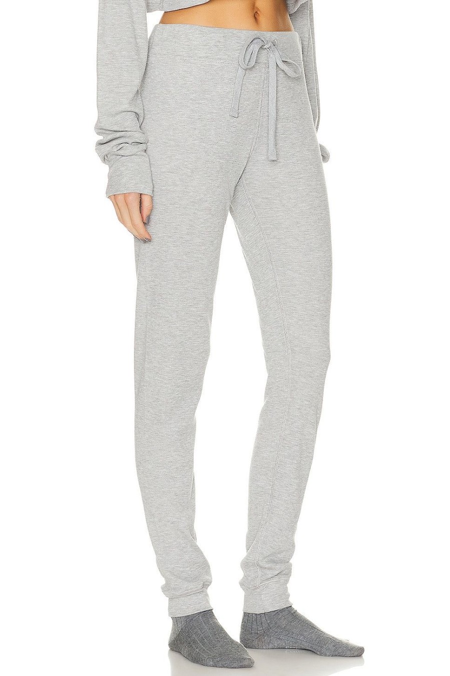 Women Eterne Pants | Thermal Drawstring Pant Heather Grey