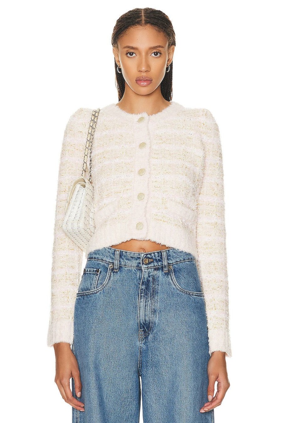 Women LoveShackFancy Sweaters & Knits | Saxson Cardigan Cream Puff Pink