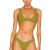 Women HAIGHT. Tops | Crepe Julianna Bikini Top Aloe Green