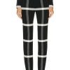 Women ALAÏA Pants | Tartan Leggin Noir & Blanc