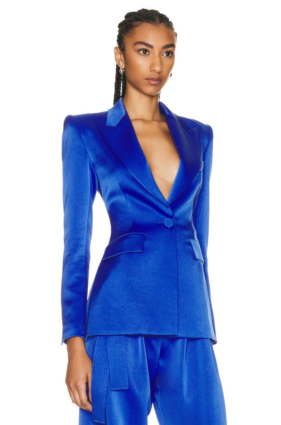 Women Alex Perry Jackets & Coats | Aro Fitted Blazer Bluebell