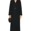 Women NOUR HAMMOUR Jackets & Coats | Lydia Stretch Denim Fit & Flare Coat Black