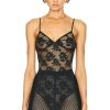 Women fleur du mal Tops | Rosalia Lace Bodysuit Black